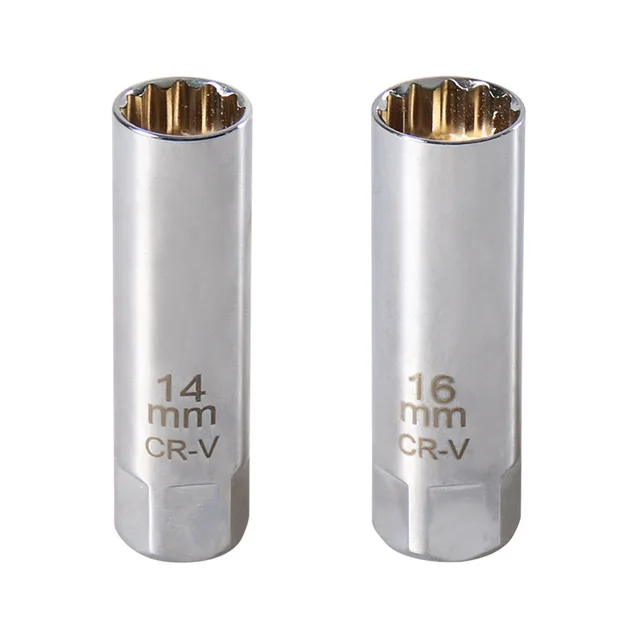 Uniwersalny klucz do świec zapłonowych 3/8 Magnetyczny 12-kątny cienki ściągacz do świec zapłonowych 14 mm 16 mm Narzędzie do naprawy samochodów