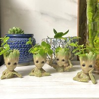 6.5cm Marvel Movie Guardians Of The Galaxy Flower Pot Tree Man Groot Figure Figure Children's Gifts