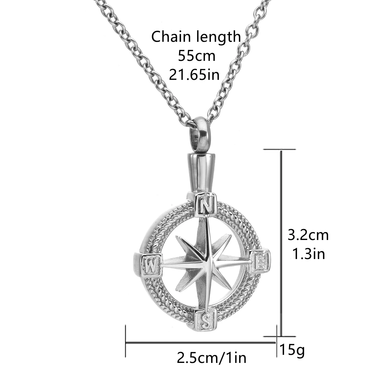 Cremation Jewelry for Ashes for Human Keepsake Stainless Steel Memorial Pendant Cremation Urn Necklace for Human Ashes