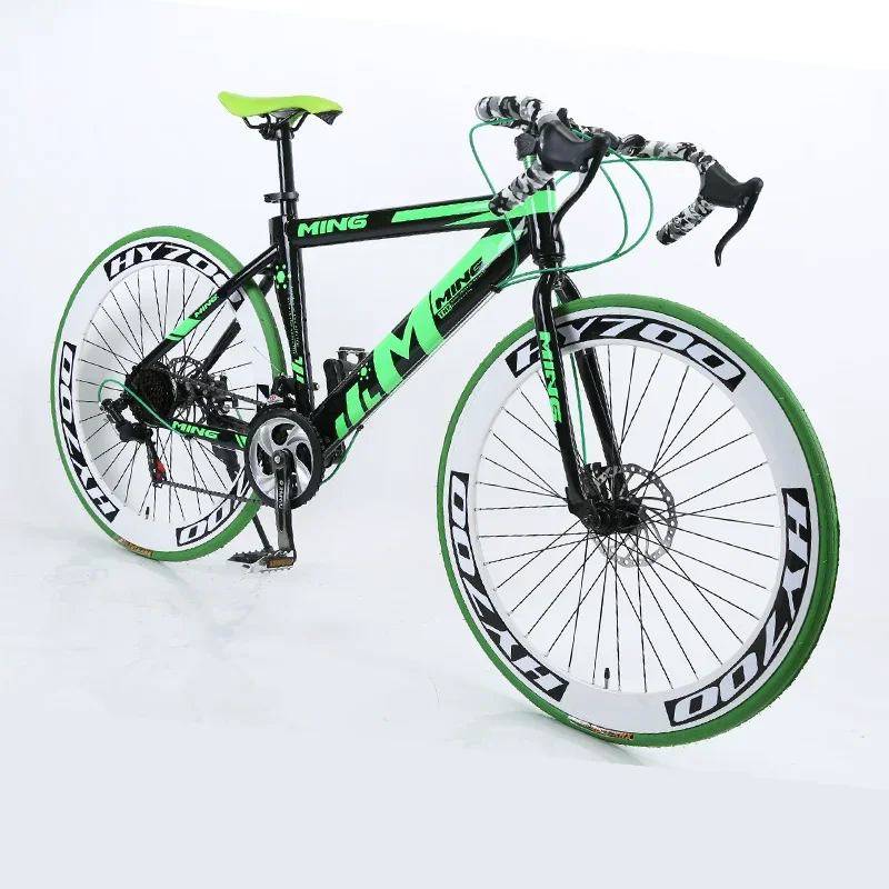 High-carbon steel adult cheap carbon road bikes / road bike racing ride for men / wheelset road bike 700C with DISC brake