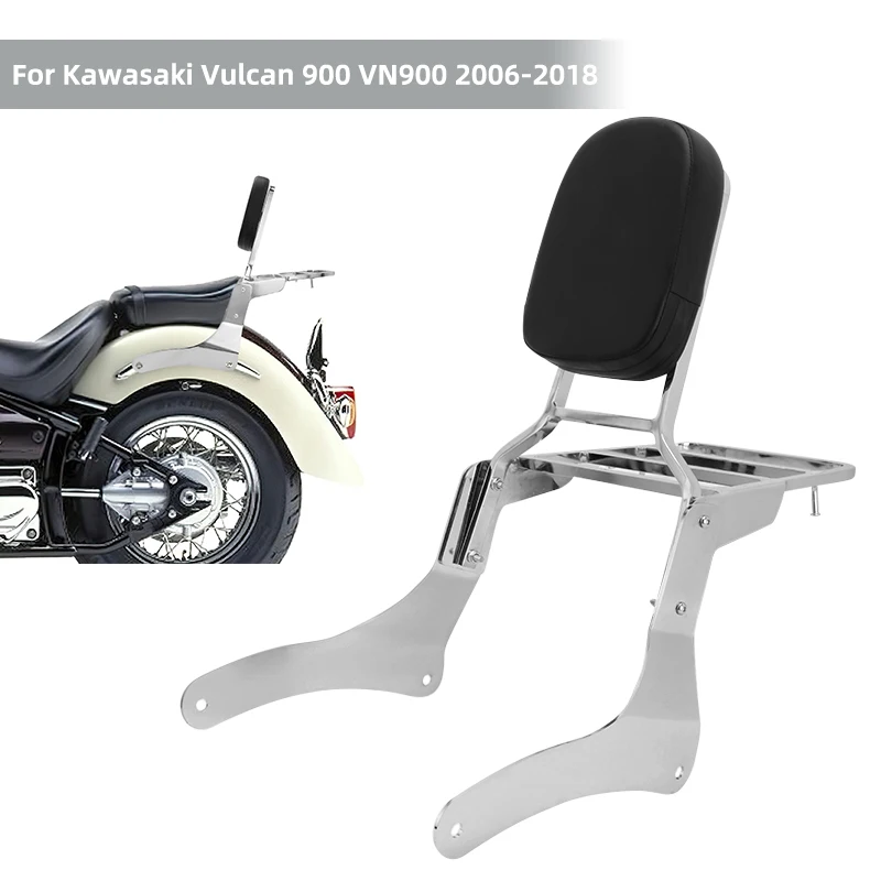 Motorcycle Detachable Passenger Backrest Sissy Bar Luggage Rack For Kawasaki Vulcan VN 900 VN900 Custom Classic 2006-2018