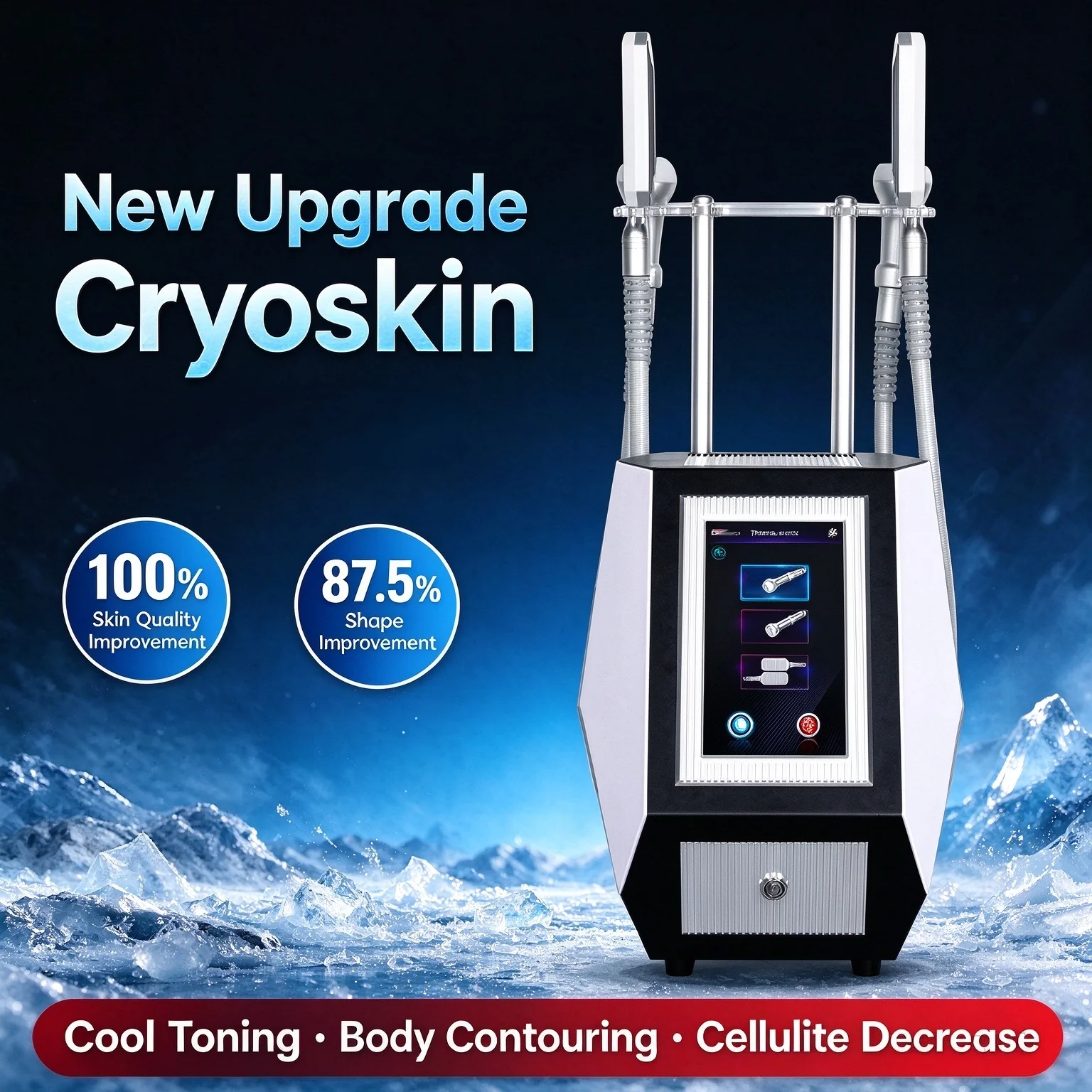 4 in 1 Firming Cryo TShock Body Slimming Machine Cooling Sculpture Freezing Fat Removal Tightening Crioterapia Equipment