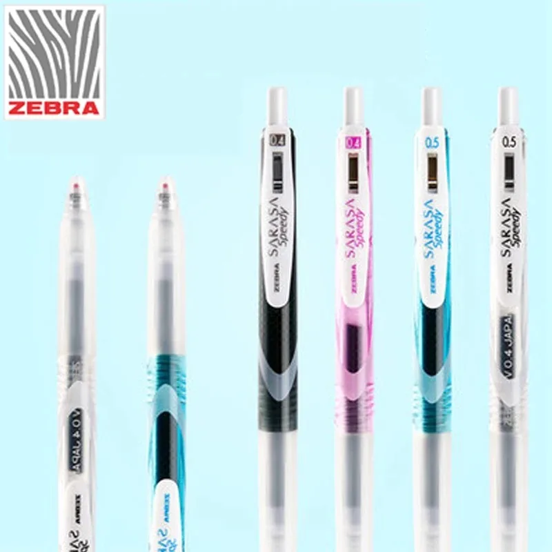 3 Stück Japan ZEBRA Gelstift 0,4/0,5 mm JJZ33 Sarasa Speedy Black Carbon Smooth Schnelltrocknend Unterschrift Kawaii Schulbedarf – Detail 1