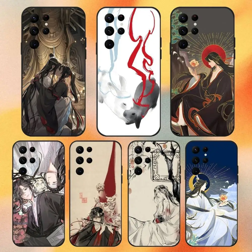 

Mo Dao Zu Shi Phone Case For Samsung S 25,24,23,22,30,21,10,9,Ultra,Plus,Lite,FE,4,5G Black Soft Case