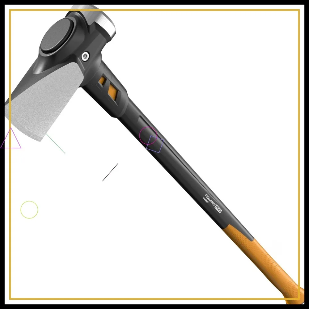 8 lb Wood Splitting Maul with Shock-Absorbing Handle and Rust-Resistant Steel Blade for Efficient Log Splitting