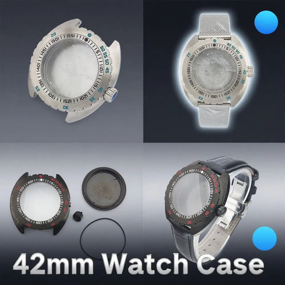 

Мужской корпус для часов на заказ, 42 мм, NH35, водонепроницаемый корпус из нержавеющей стали, сапфировое стекло, ремешок из нержавеющей стали, аксессуары для часов