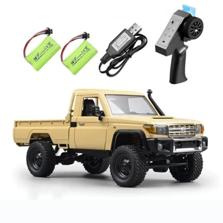 

RC Crawler for off-road use, ABS plastic body, black, proportional steering and 2-speed transmission with 280 motor, includes 2