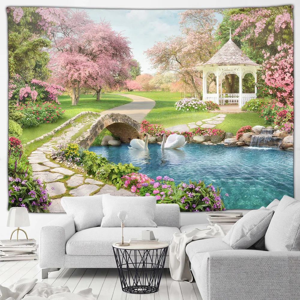 نسيج منظر طبيعي للمدينة الساحل - مراجعة Home Decor Indonesia وسعره