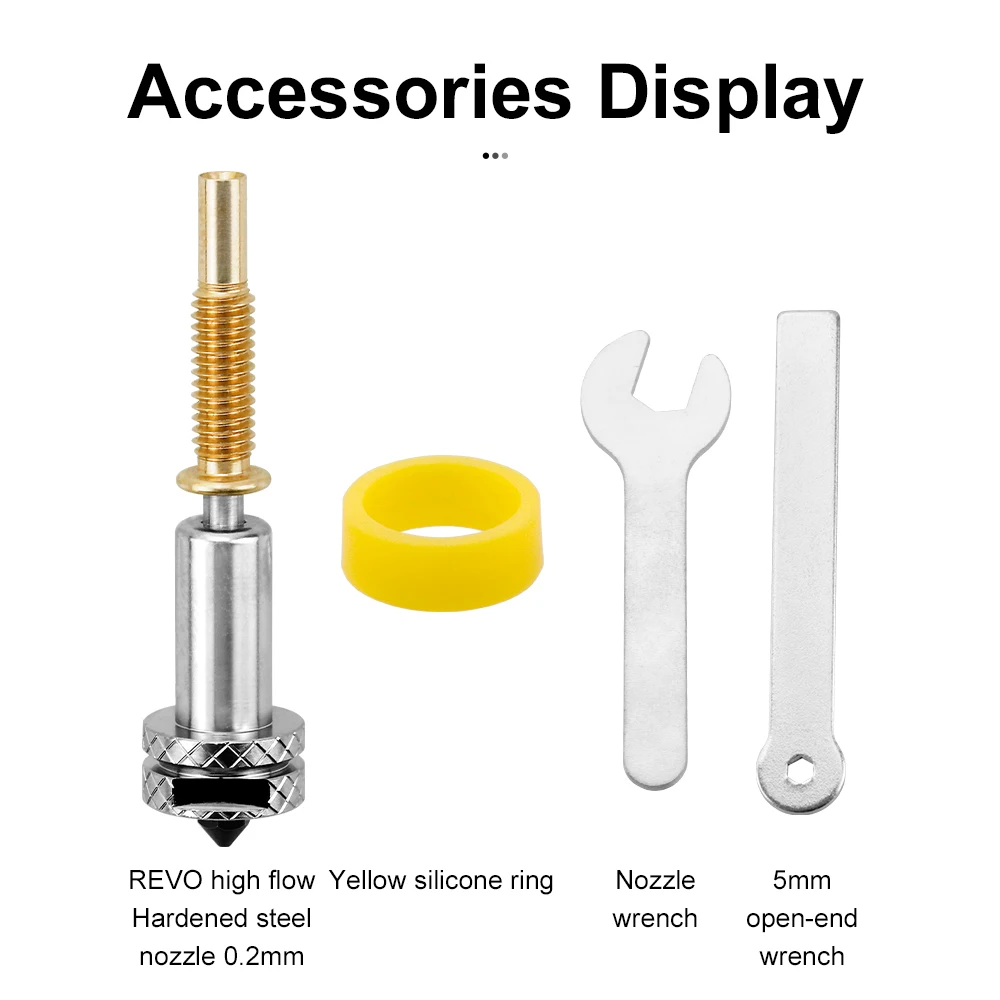 Für REVO Düse verbesserte High Flow einteilige gehärtete Stahldüse 0,2 0,4 0,6 0,8 mm Hotend Kit Düsen 3D-Druckerzubehör – Detail 3
