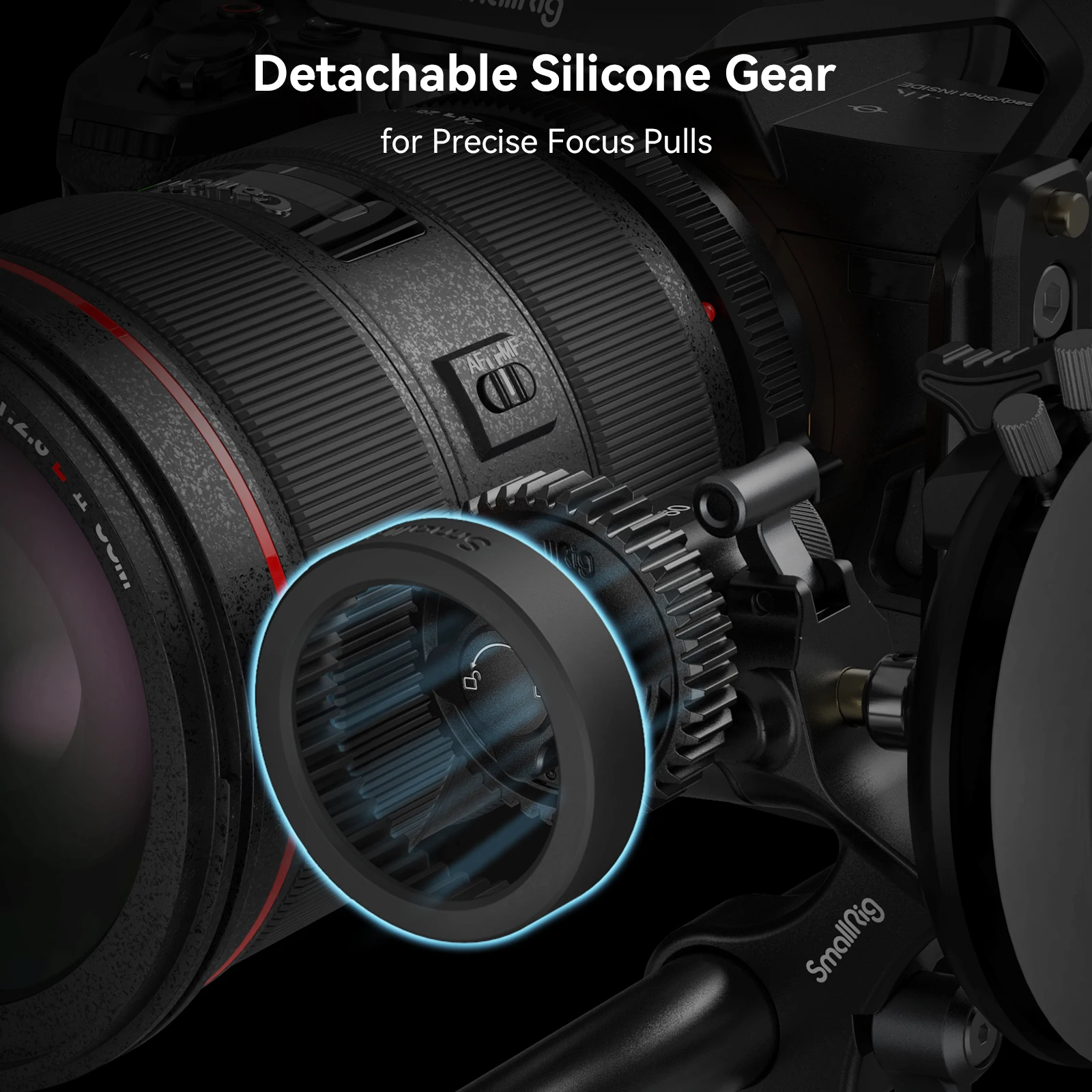 SmallRig Silicone Gear for Follow Focus Driven by Friction Independently for with Standard M0.8-43T Gear Only for DSLR Lens 3852