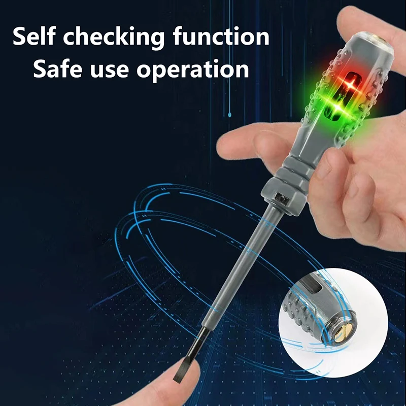 Caneta de circuito de alto torque, 2 peças, caneta de teste de destaque de cor, chave de fenda/lápis elétrico, ferramentas de medição de carro elétrico preciso