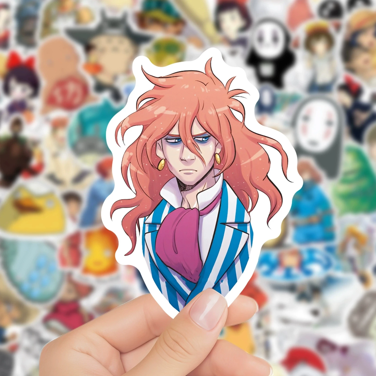 50 Pcs Cartoon Anime Theme Stickers Waterproof Vinyl Decals for Water Cup Notebook Folder Journal Laptop Gift
