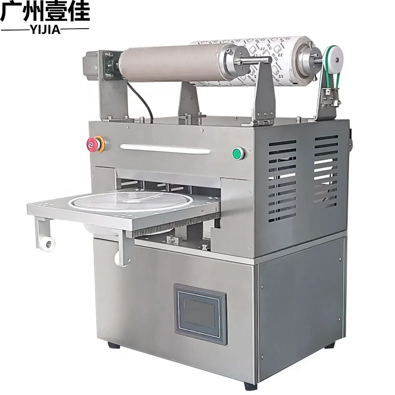 Automatic pre-made tray sealer Plastic multi-grid lunch box crayfish aluminum foil box salad plastic box sealing machine