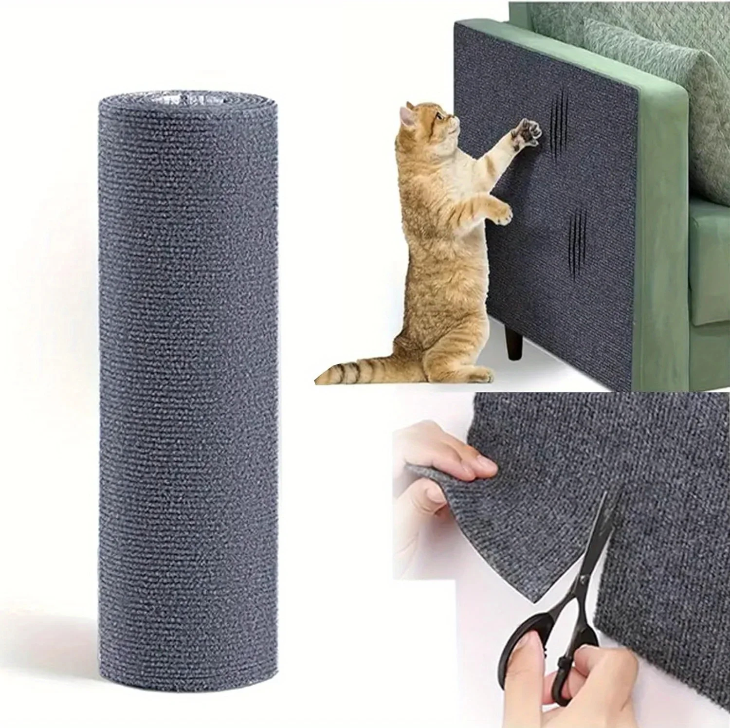 40x300cm Katzen-Kratzmatte Sofaschutz Katzen-Kratzpad Brett-Schutz Zuschneidbar Selbstklebender Teppich DIY Katzen-Kratzmatte – Detail 6