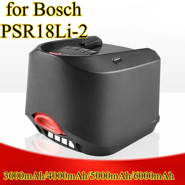

Сменный аккумулятор емкостью 6000 мАч для аккумуляторной дрели Bosch 14,4 В/18 В PSR18Li-2, литий-ионные электроинструменты большой емкости