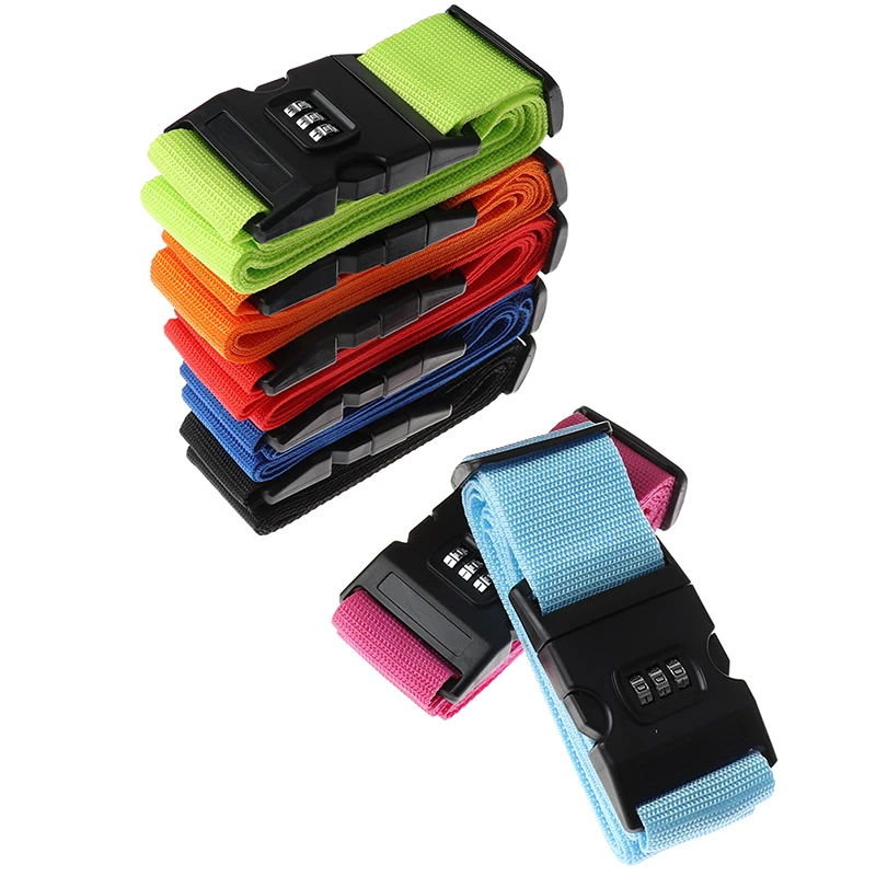 1Pc Travel Luggage Suitcase Secure Lock Durable Nylon Packing Strap Belt Password Lock Buckle Strap Baggage Belt