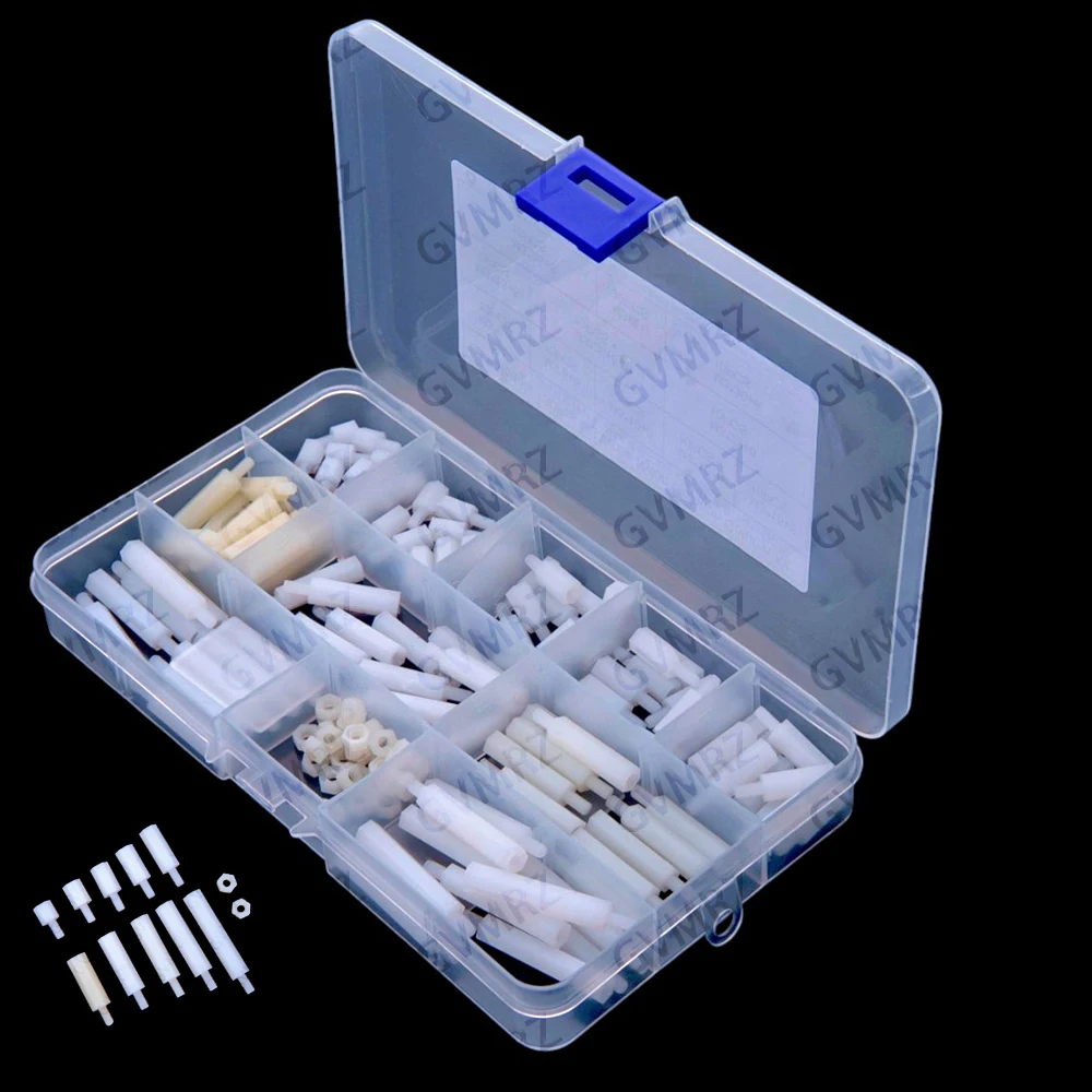 11Values  M3  ​​Nylon Hexagonal Isolation Columns, M3 Plastic Support Columns, Copper Column Packages M3