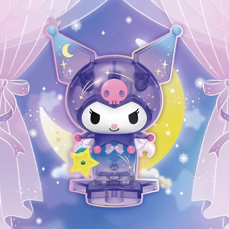 MINISO Sanrio Kuromi bloques de construcción serie estrella y Luna modelo ensamblado juguete para niños Kawaii regalo de cumpleaños de Año Nuevo