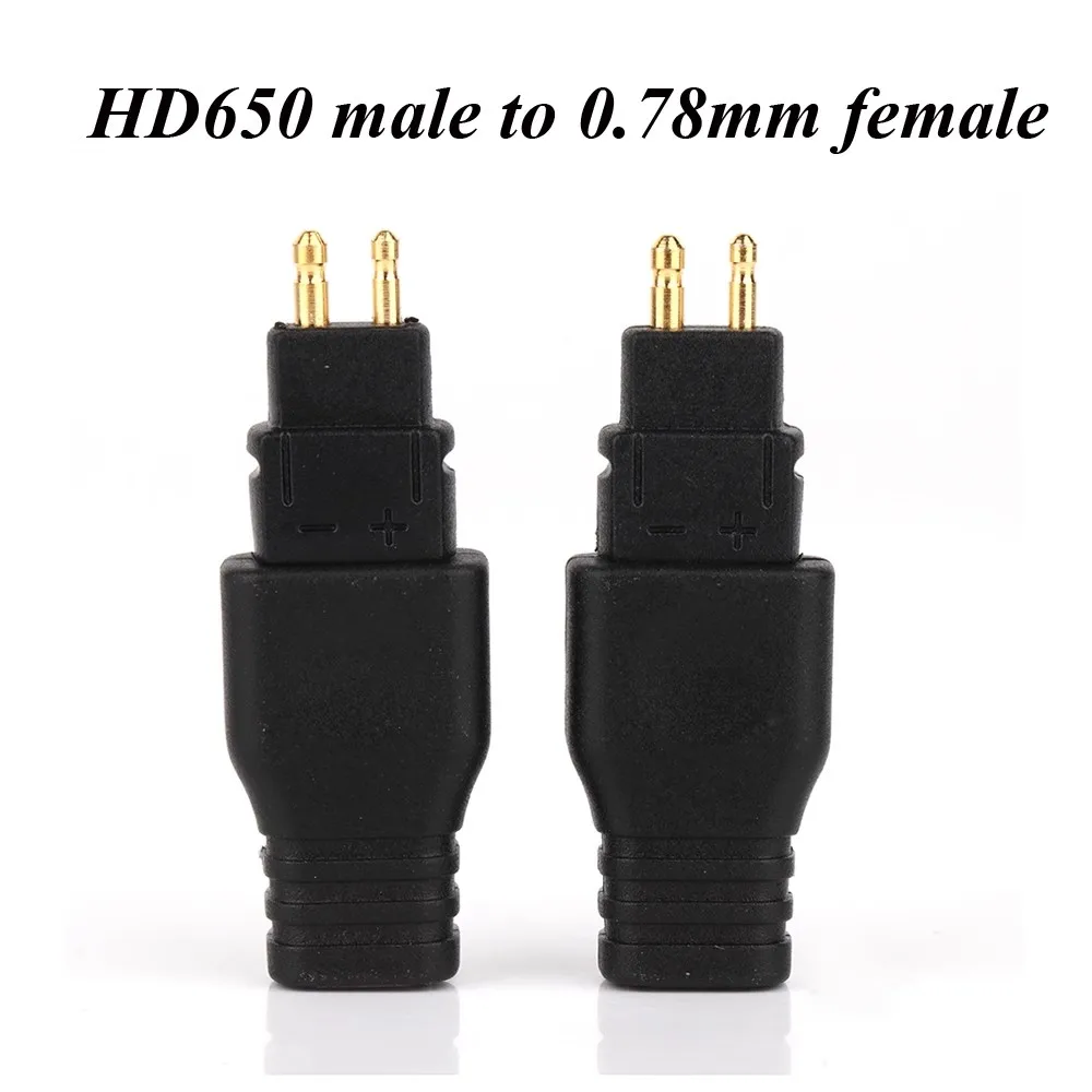 Pair MMCX 0.78/0.75 2Pin Adapter Gold Plated Earphone Plug For Sennheiser HD414 HD650 HD600 HD580 HD565 HD545 HD535 HD525 HD265