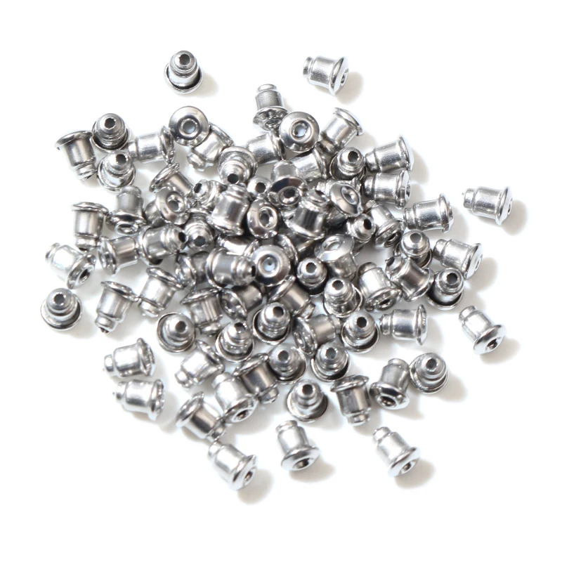 200 sztuk/partia wysokiej jakości kolczyk ze stali nierdzewnej powrót podłącz kolczyk ustawienia baza Ear Studs powrót kolczyk korek cały Sale-T1-36
