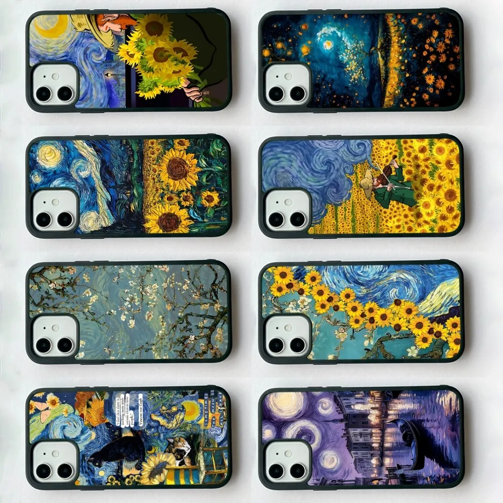 

Van Gogh Starry Sky Art Phone Case Silicone PC+TPU For For IPhone 11 12 13 14 15 16 Plus Pro Max Cover