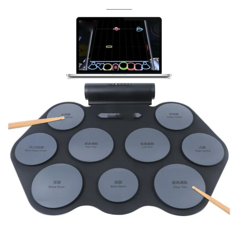 Hand Roll Electronic Drum Household Electric Frame Drum Adult Practice Artifact Children Beginner Portable Hitting Board