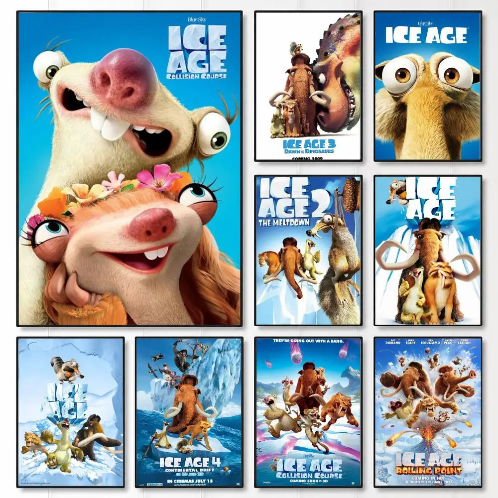 animation Ice Age Poster Wall Posters Art Print HD Print Self-Adhesive Waterproof Wall Stickers Room Decoration