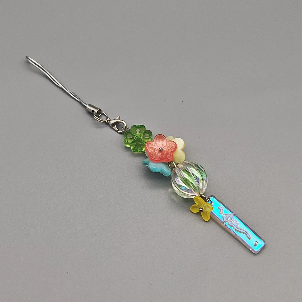 سحر قلادة الهاتف ورقة حظ ، سلسلة مفاتيح كاواي ، زهرة لطيف ، Goo بن الحالات ل iP 16 CCD كاميرا Ins ، Y2K ، جديد