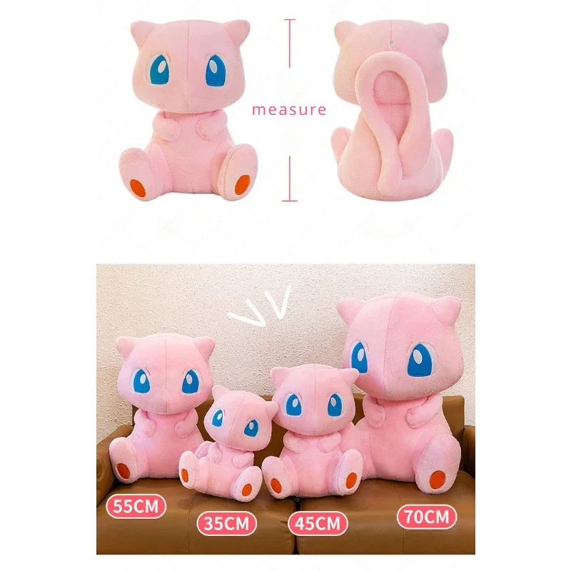 35/45CM New Pokemon Mew Plush Cute Huge Toys Pink Mew Anime Doll Cute Stuffed Plushie Gift For Children Birthday Kids