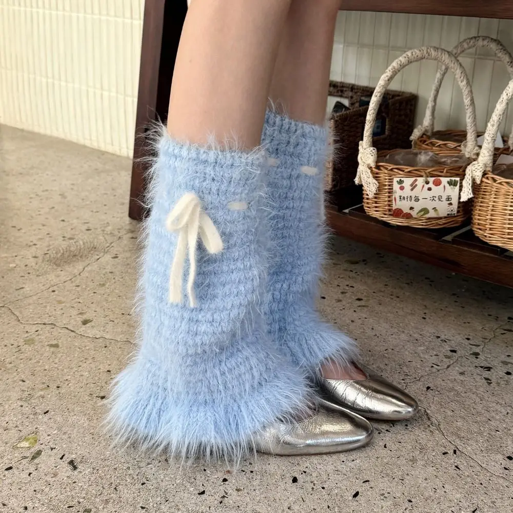 

Модные вязаные гетры Y2K на шнуровке, расклешенные, в стиле балетки, с эластичной резинкой, свободные, до колена, для девочек