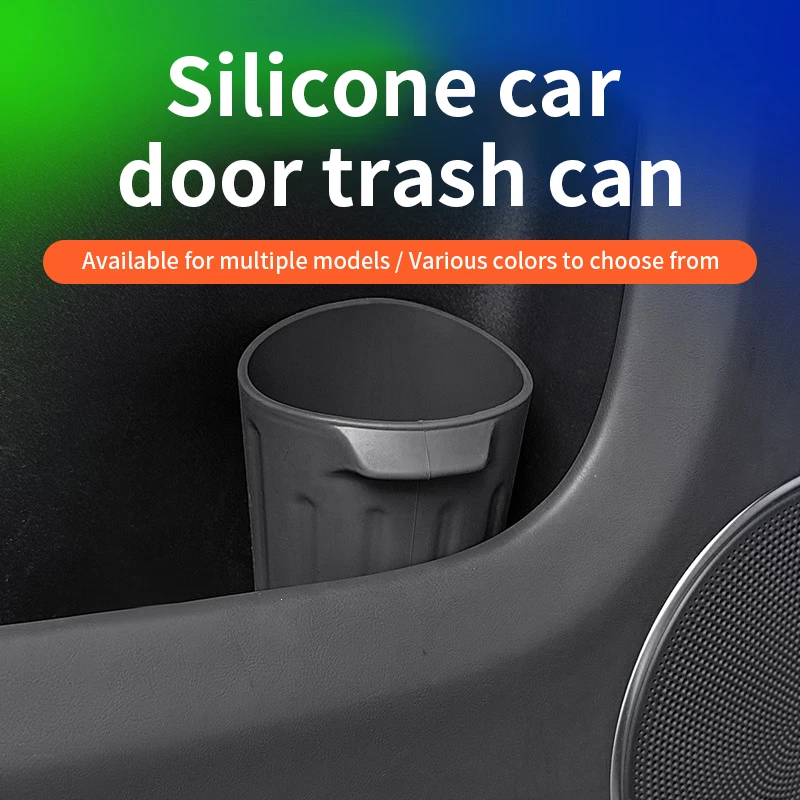 Car Interior Trash Can Cup Holder,Silicone Material Not Attract Dust, No Rattling Noise,Multiple Colors Available,Universal Fit