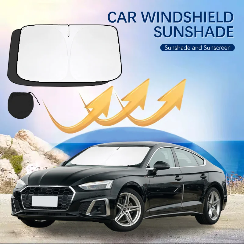 

Car Windshield Sun Shade Covers for Front Window Sunscreen UV Parasol For Audi S Line A5 RS Summer Car Accessories