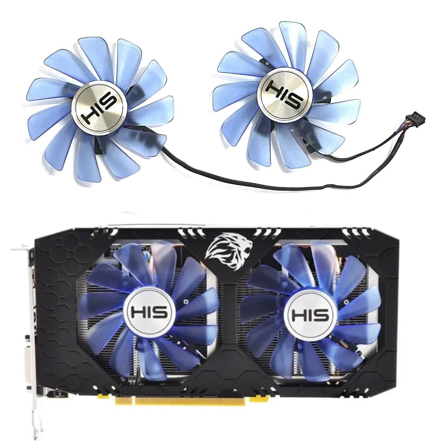 

85MM 4-pin FDC10U12S9-C DC 12V 0.45A RX 570 GPU VGA cooling fan for his RX 570 IceQ x 4GB 8GB RX470 graphics card cooling fan