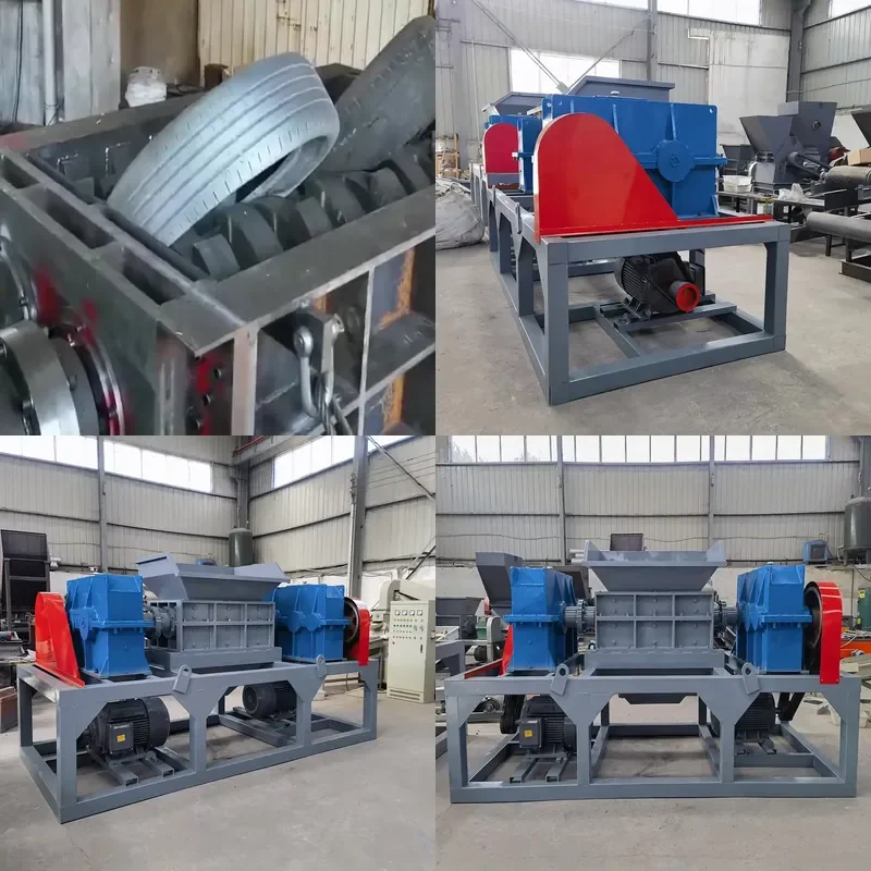 New Automatic Tire Recycling Machine Core Including Motor Gear Use Manufacturing Plants Rubber Shredding Production Line