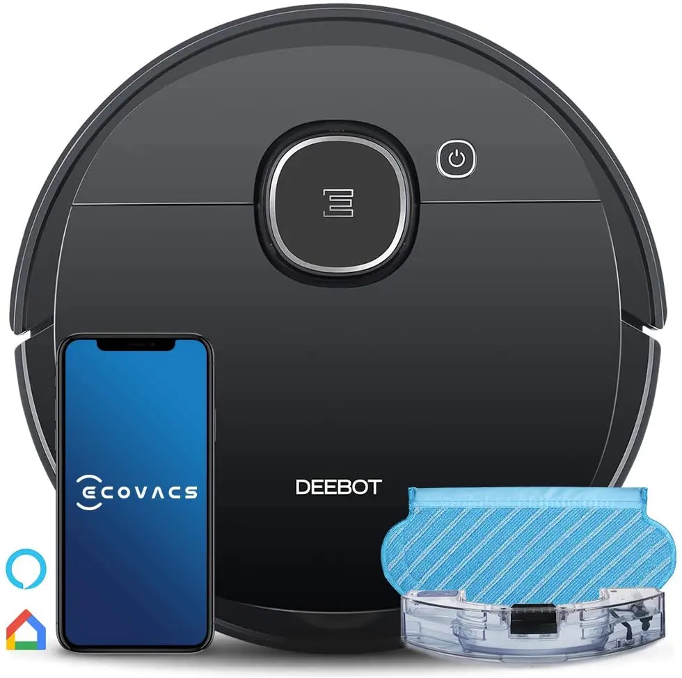 Ecovacs Robot Vacuum  Robotic Vacuum Cleaner with Mop Laser Technology, Carpet Detection, Multi-floor Mapping Alexa/App/WIFI