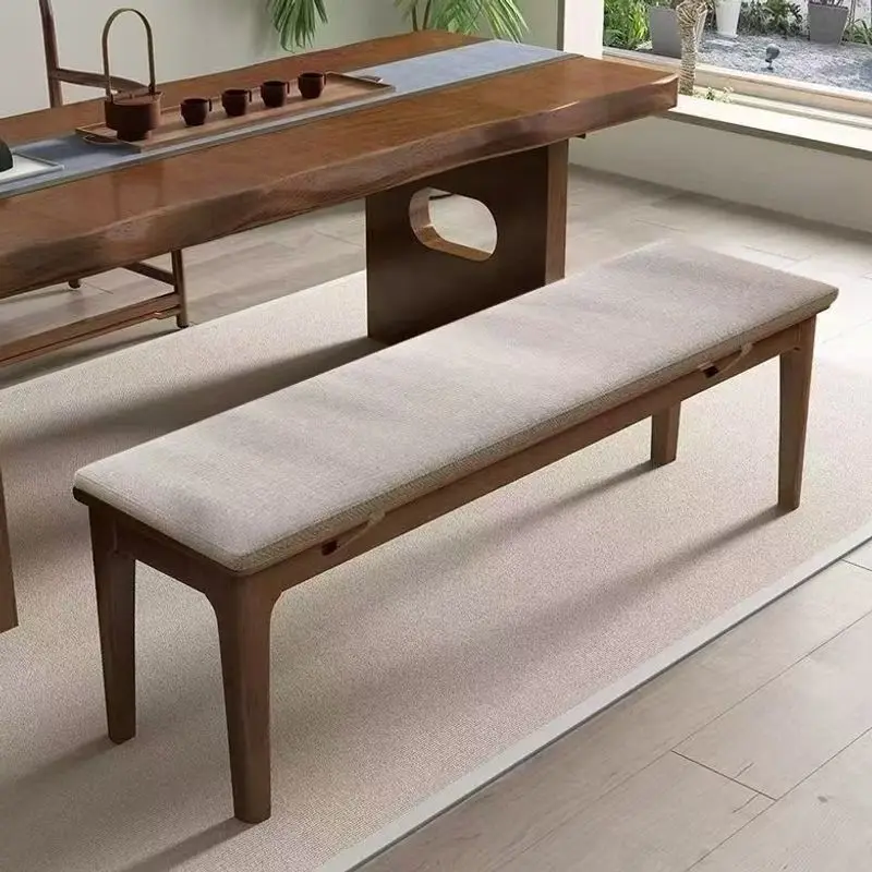 HYS Nordic bench Solid wood bedside Home restaurant Bench Simple shoe changing bench Long plank Stool Square stool