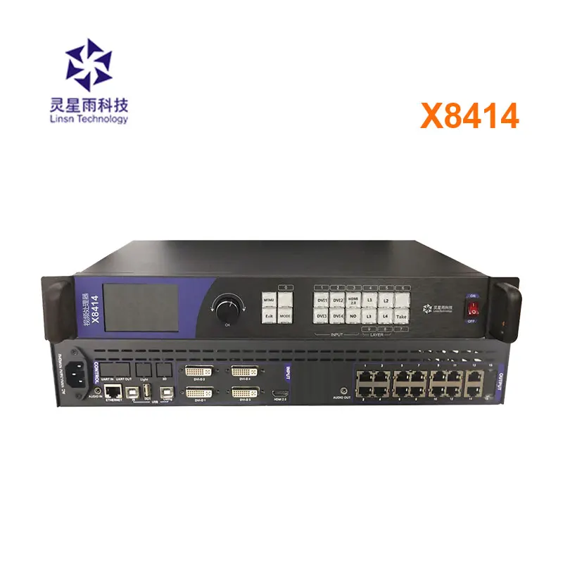 

Linsn X8414 Integrated with sending card and video processor Support 14 Gigabit outputs 4 DVI inputs