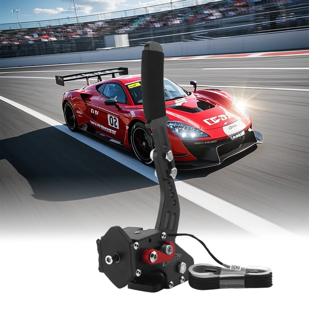 Aluminum USB Handbrake for PC SIM Racing, Fit Logitech G25/G27/G29, T500, FANATEC, with Clamp (PC Only)