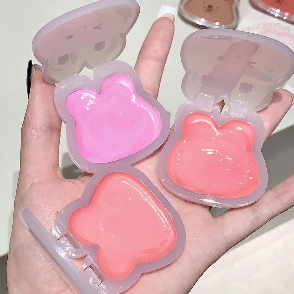 Bonito dos desenhos animados coelho inchado destaque blush coreano multi-purpose maquiagem blush geléia hidratante bochecha blush creme estudante