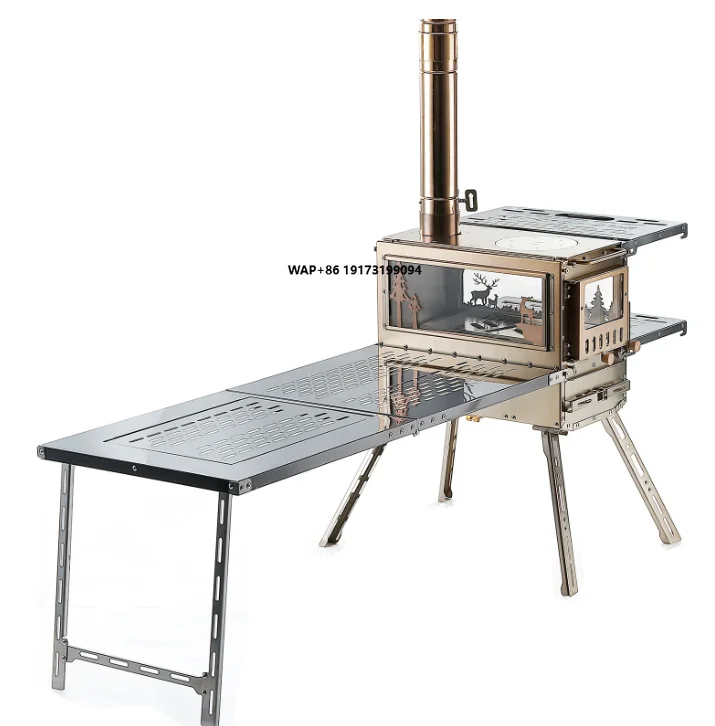 

Outdoor Camping Grill with Folding Table 304 Stainless Steel for Heating Premium Camping Grills