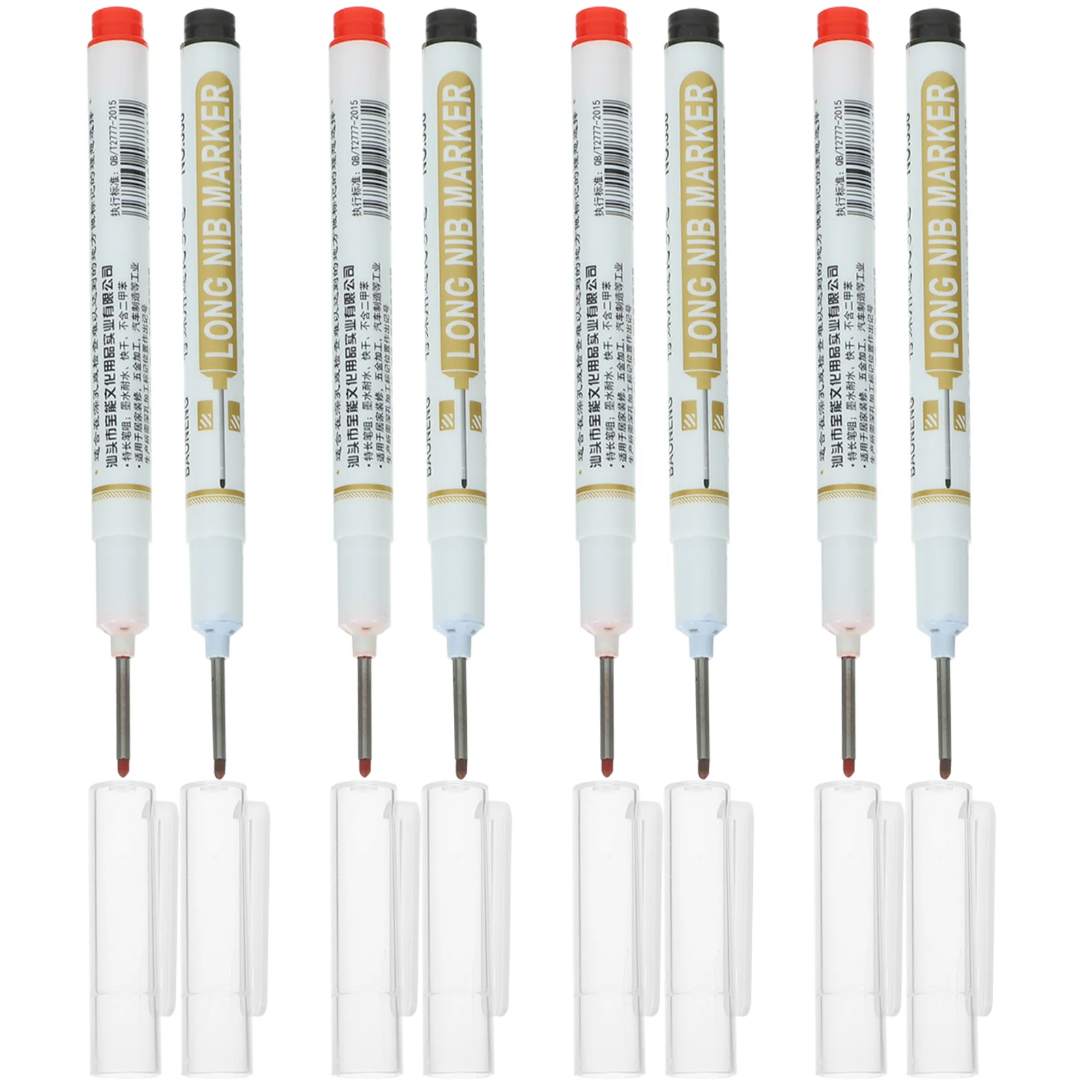 8 Pcs Marker Pencil Deep Hole Pens Energy Gel Construction Plastic Multi Tool Carpenter for