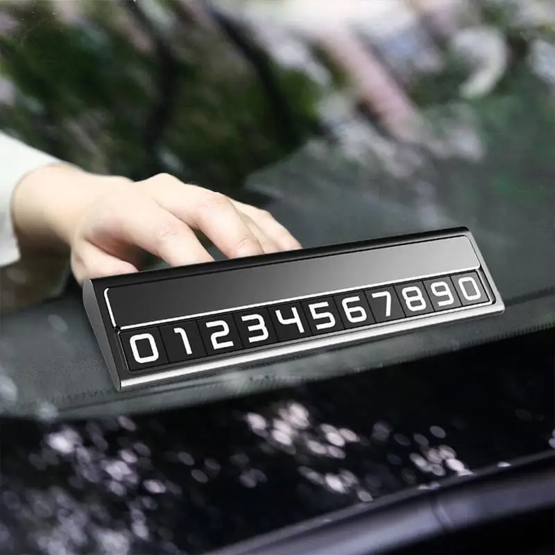 

Car Temporary Parking Card Phone Number Card Plate Telephone Number Car Park Stop Auto In Car-Styling Temporary Parking Number