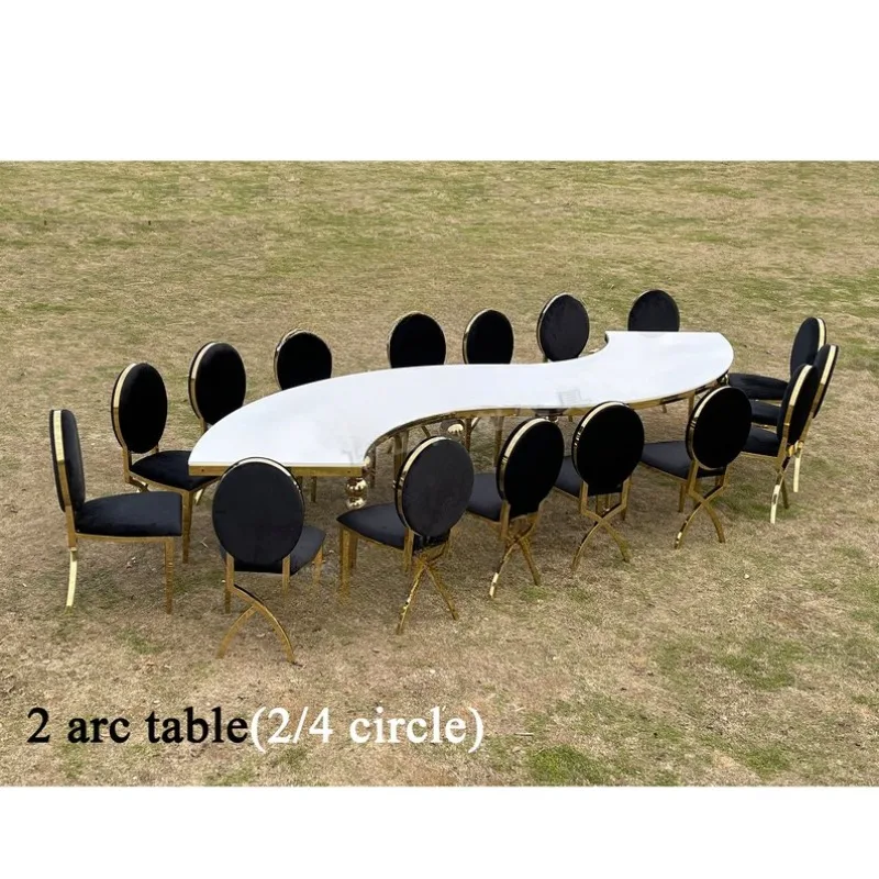 

White S Shape Banquet Table for Wedding