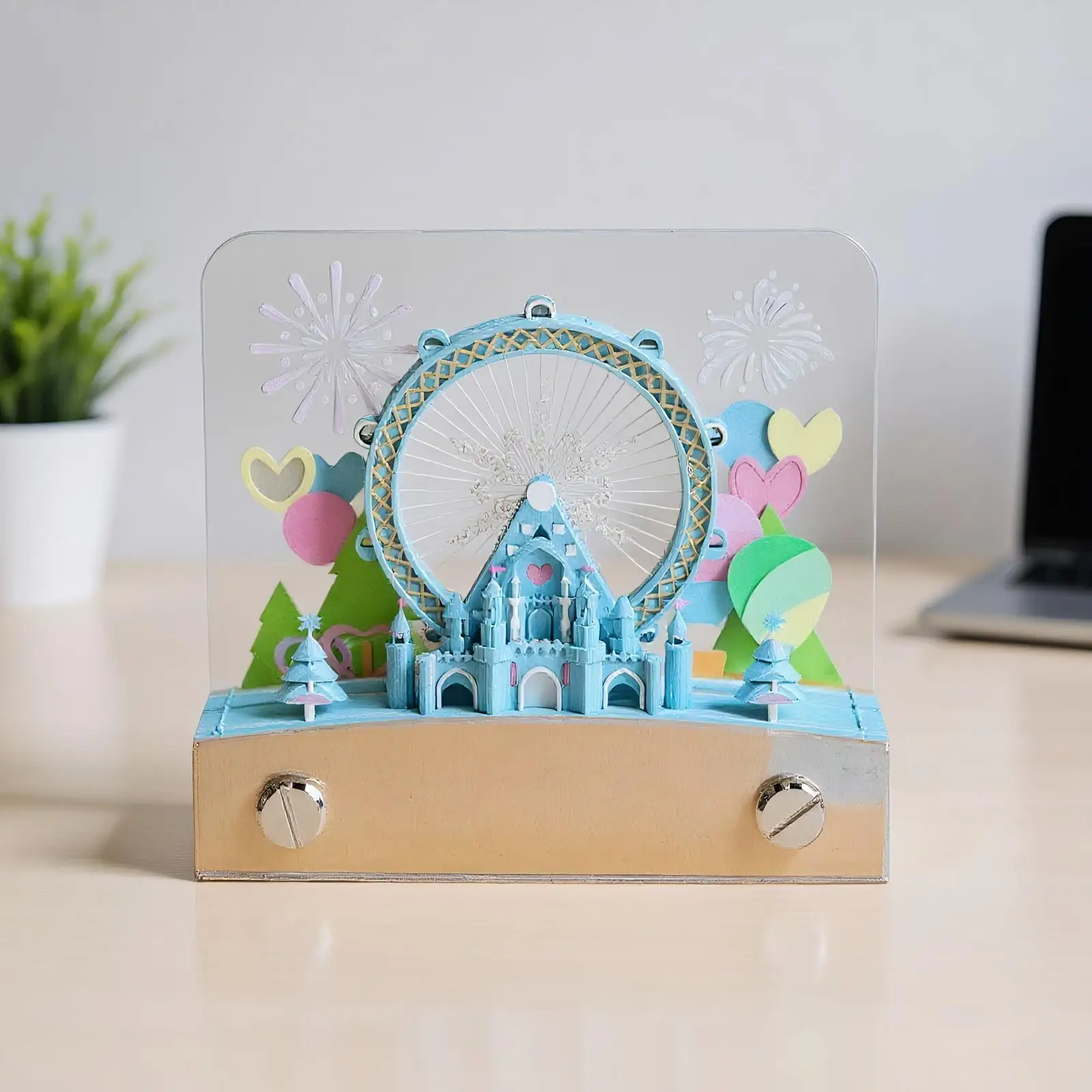 3D Calendar 2026 Ferris Wheel Paper Sculpture Calendar Notes Timepiece Sticky Desk For Christmas Organization Planning Home Work