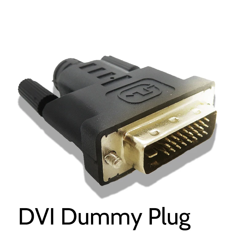 DVI Graphics Video Card Dummy Plug for Desktop Computer Host, Mining Accessories, Virtual Display Adapter, Easy to Install & Use