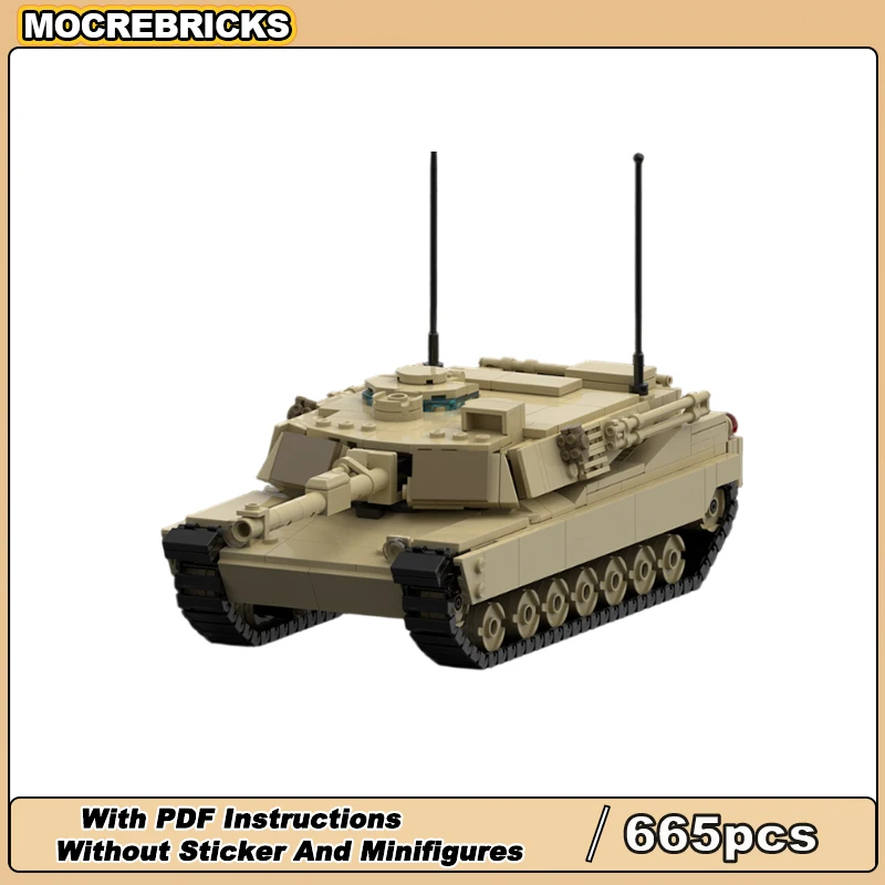 

US Military Series M1A1 Abrams Battle Tanks MOC Building Blocks Track Army Vehicle Originality DIY Bricks Collection Toys Gifts