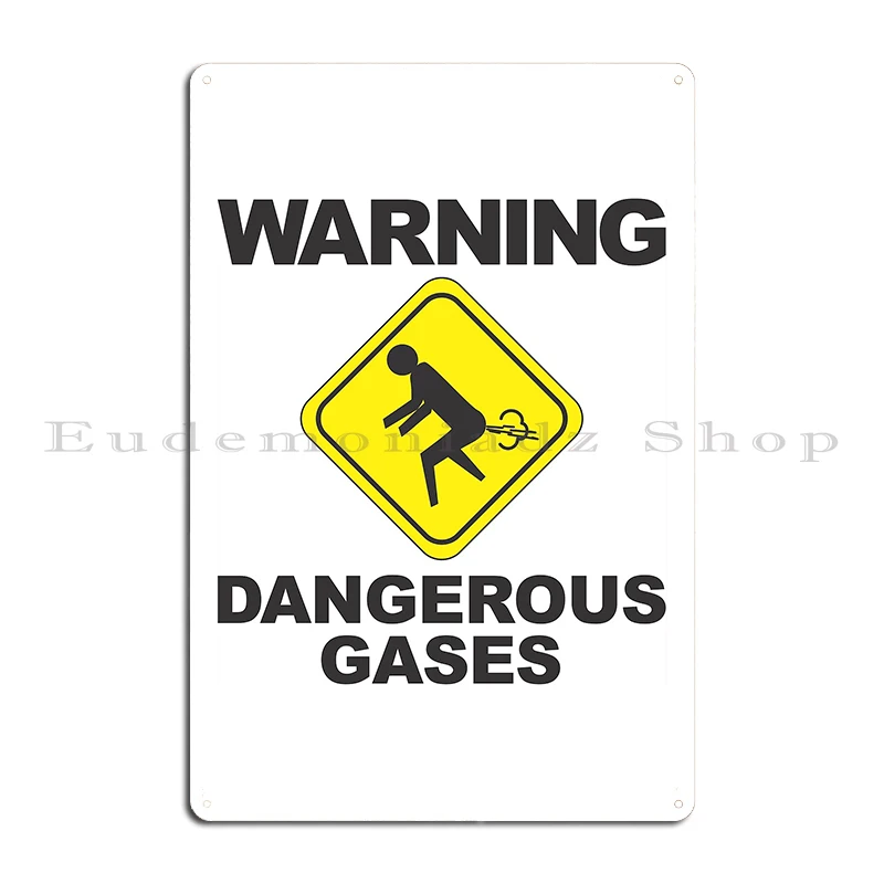 WARNING Dangerous Gases Funny Sign Fart Loading Please Wait Metal Plaque Painting Décor Wall Pub Garage Club Tin Sign Poster