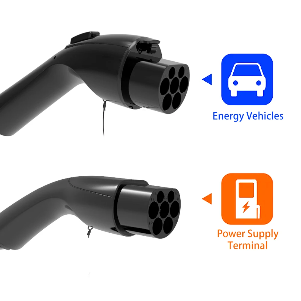 LONLINK Type 2 To GB/T 62196 EV Charging Cable 16/32A 22KW 3 Phase Fast Charging Cable 5 Meter cable electric car Type 2 To GBT