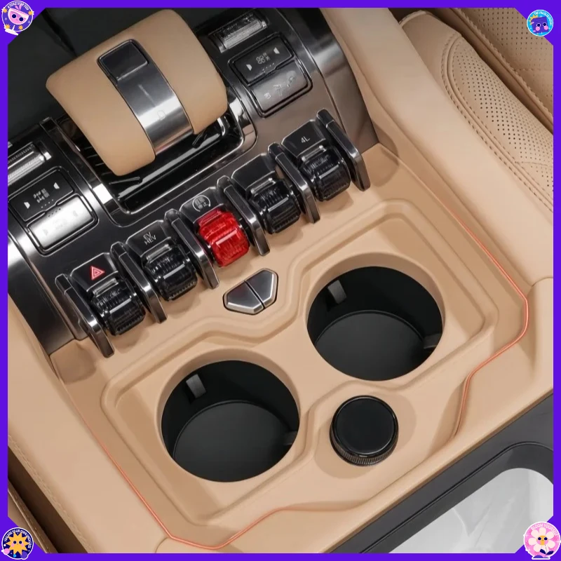 Silicone Cup Holder Mat Anti Slip Pad For BYD Leopard 8 Car Central Control Water Cup Protector