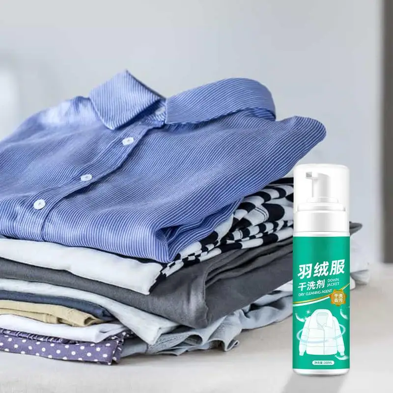 Fabric Dry Cleaning Spray Powerful Down Jacket Wash Detergent 200ml Gentle Down Wear Detergent Clothes Wash Detergent For Remove